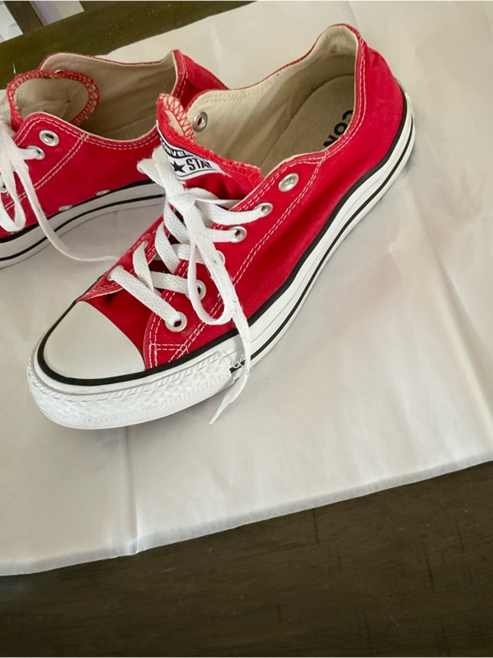 Converse All stars Red Pattern women size 8 - Picture 8 of 12
